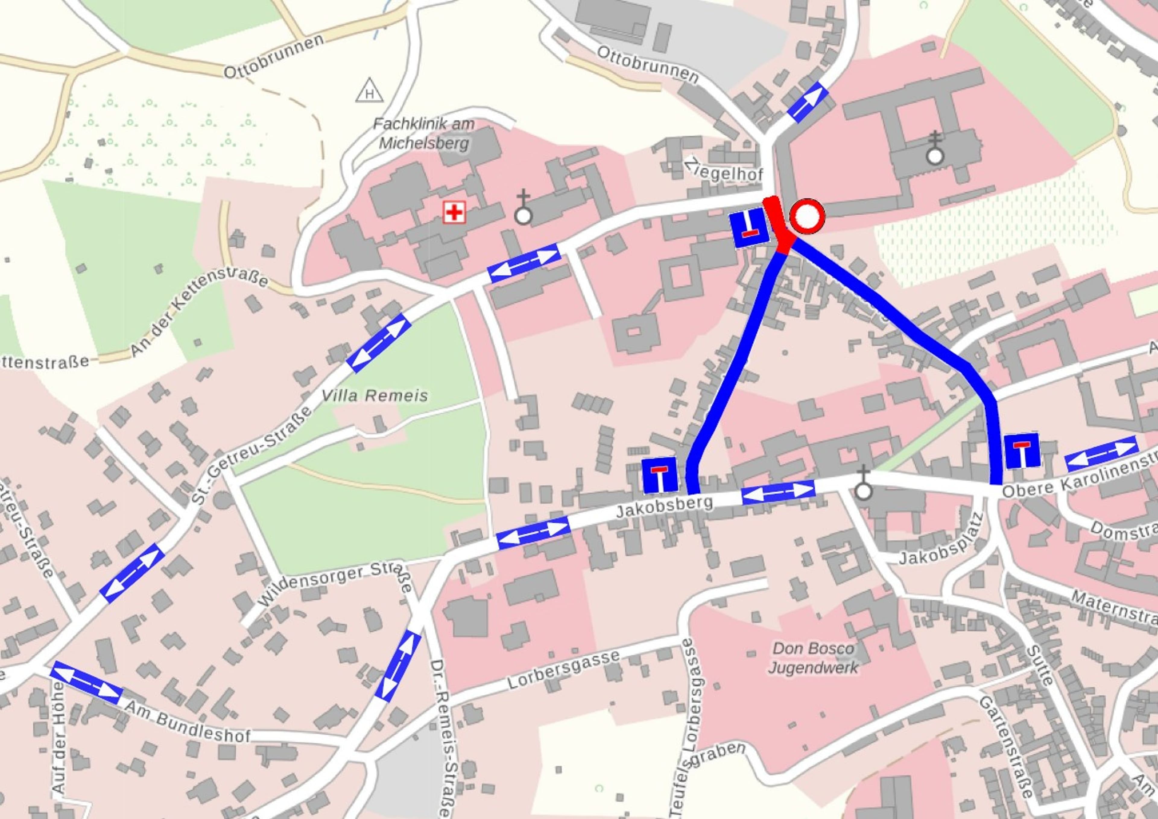 Baustelle Michelsberg: Neue Verkehrsregeln ab 3. November