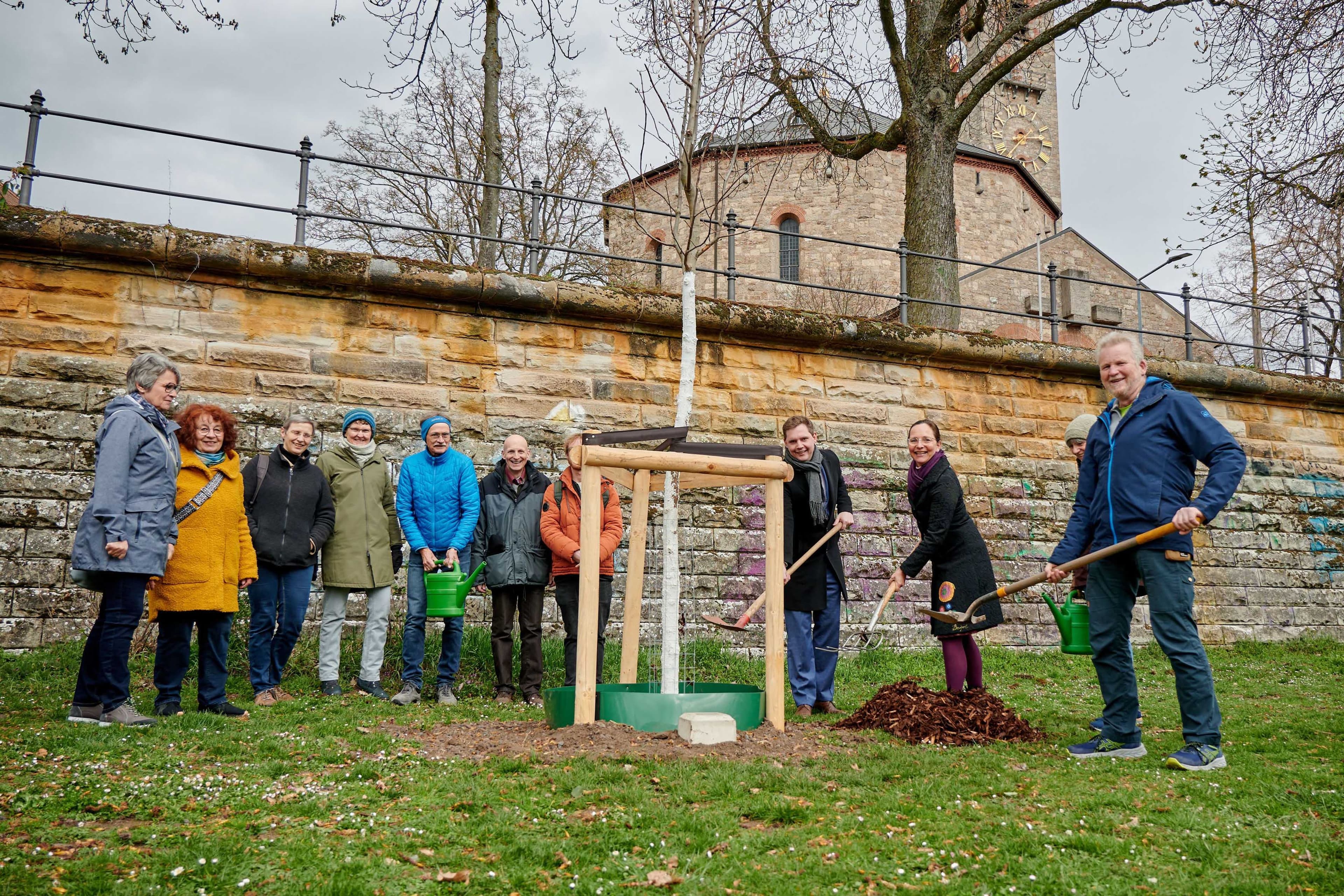 Erlöserkirche Bamberg pflanzt Elsbeere zum 90-jährigen Jubiläum