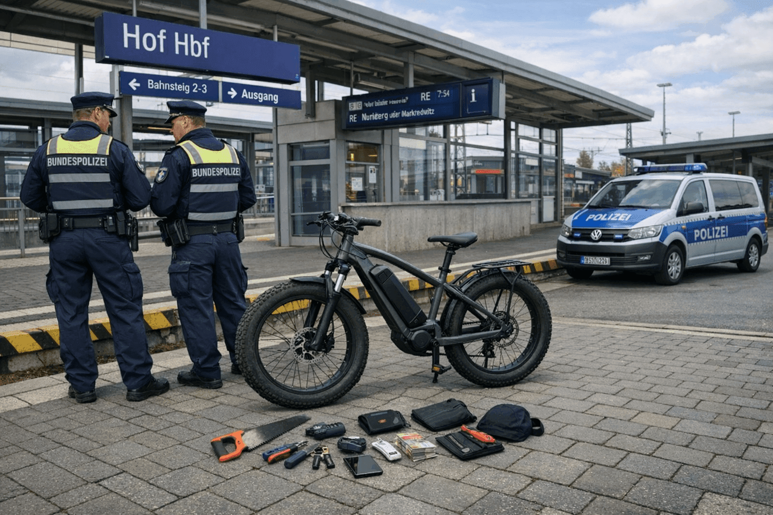 Gestohlenes E-Bike und falsche Ausweise bei Kontrolle in Hof entdeckt