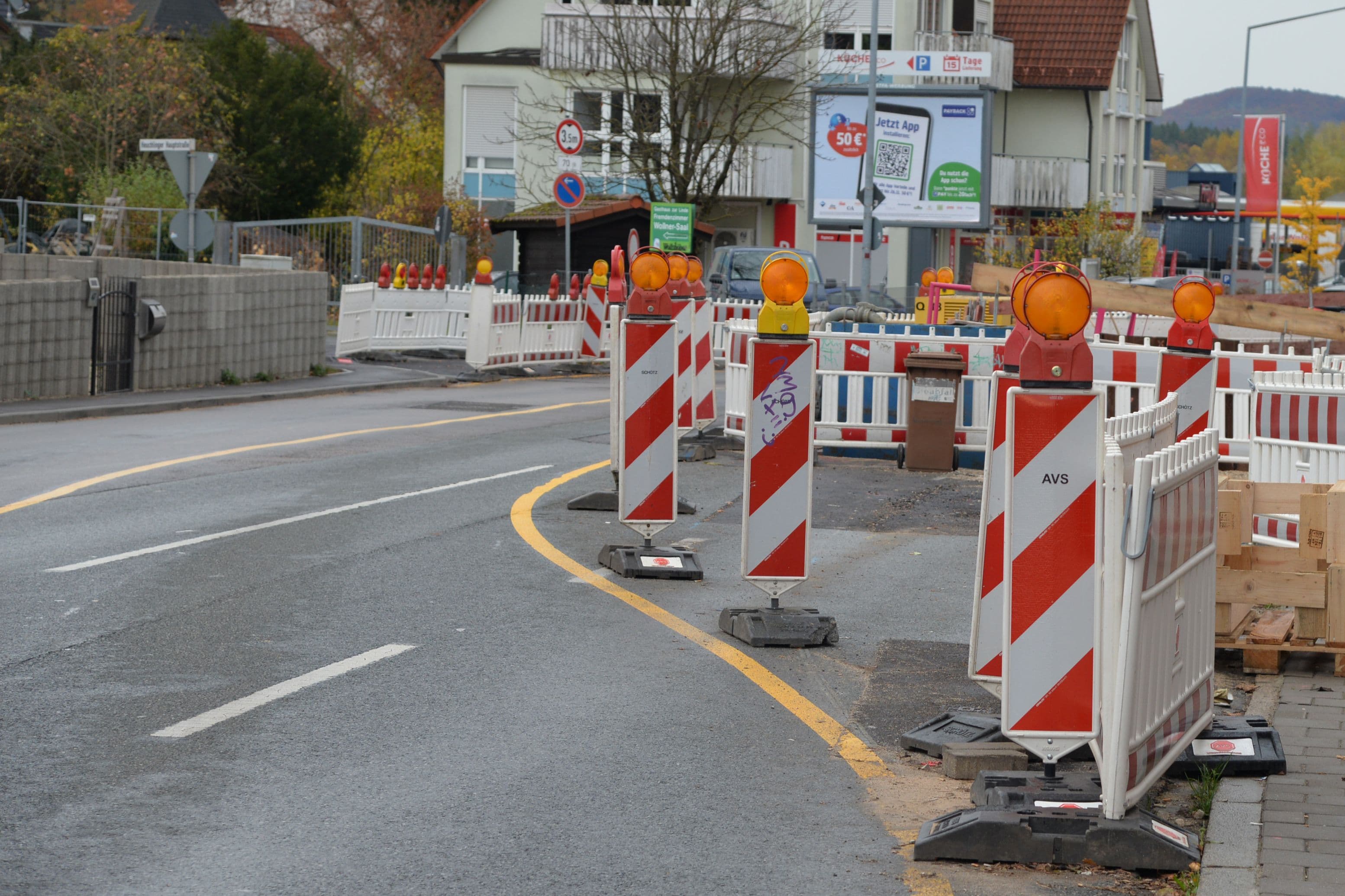 Kurzfristige Verkehrsbehinderungen in Lauf