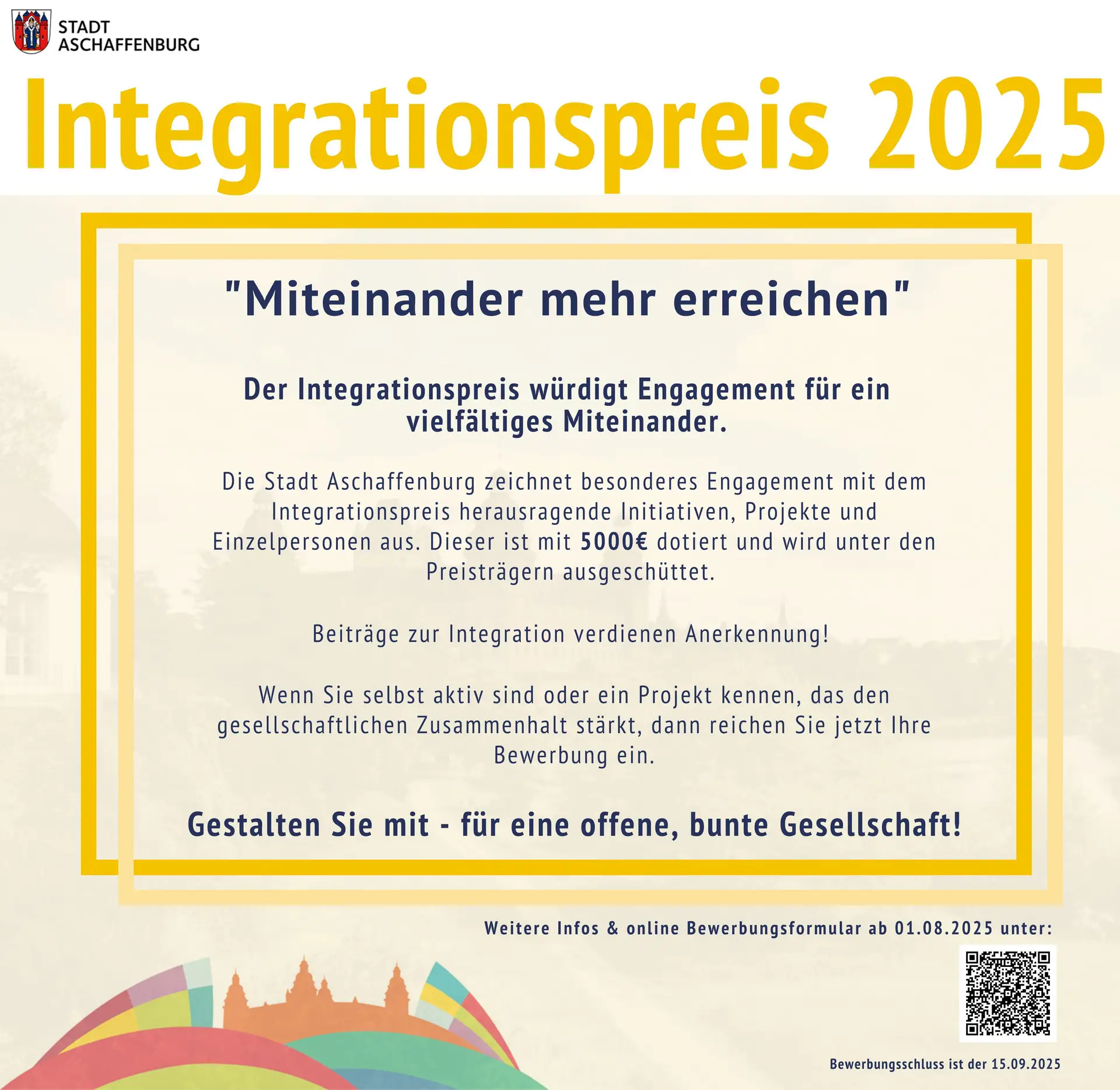Aschaffenburg vergibt Integrationspreis 2025