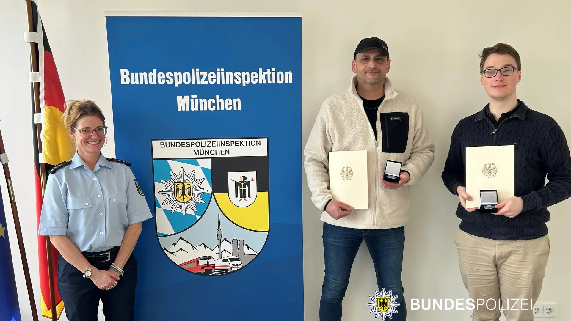 ndespolizeidirektion München: Ehrung für Zivilcourage